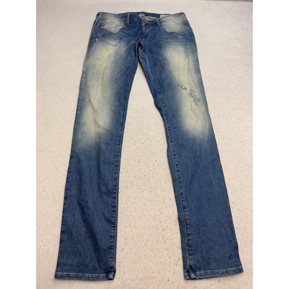Diesel Grupee Jeans Womens 30x32* Blue Light Wash Slim Skinny Stretch Denim